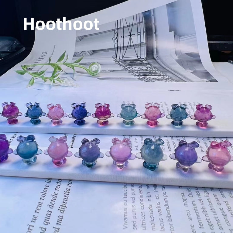 1$ Mini Fluorite Pokemon Figures Carving Group