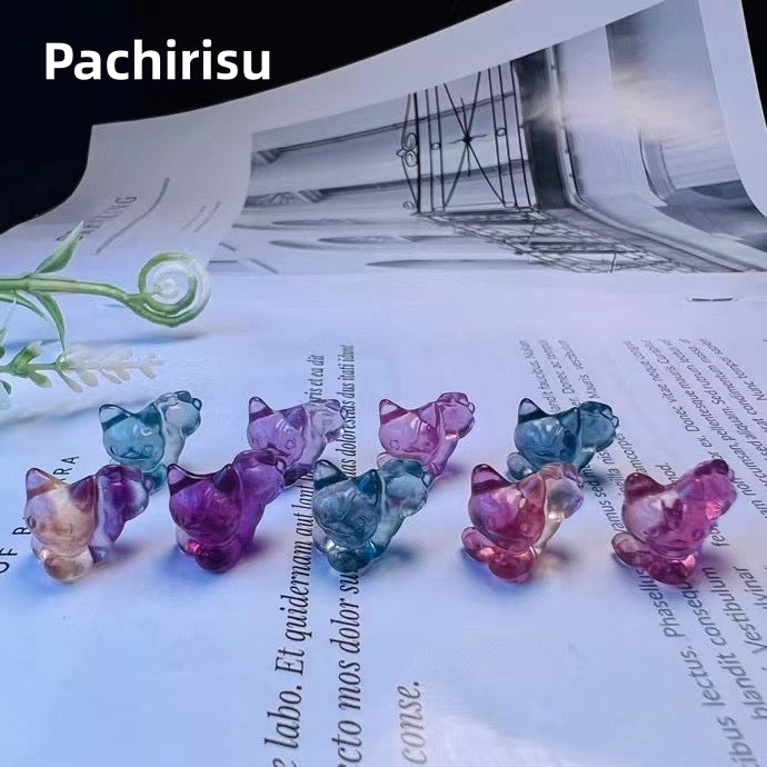 1$ Mini Fluorite Pokemon Figures Carving Group