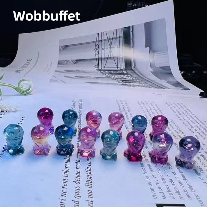 1$ Mini Fluorite Pokemon Figures Carving Group