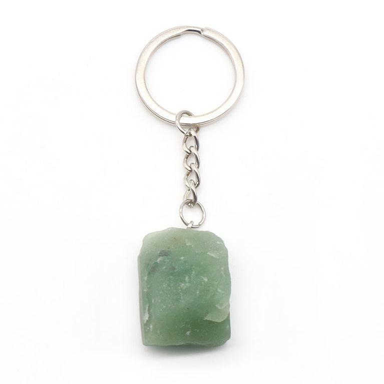 Natural Raw Stone Keyring Keychain Bag Chain