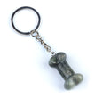 Natural Crystal Dog Bone Keyring Keychain