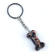 Natural Crystal Dog Bone Keyring Keychain