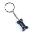 Natural Crystal Dog Bone Keyring Keychain