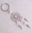 Natural Crystal Chips Angel Wing Dreamcatcher Keyring Keychain