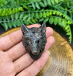 4.5CM Wolf Head Natural Crystal Carving