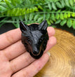 4.5CM Wolf Head Natural Crystal Carving