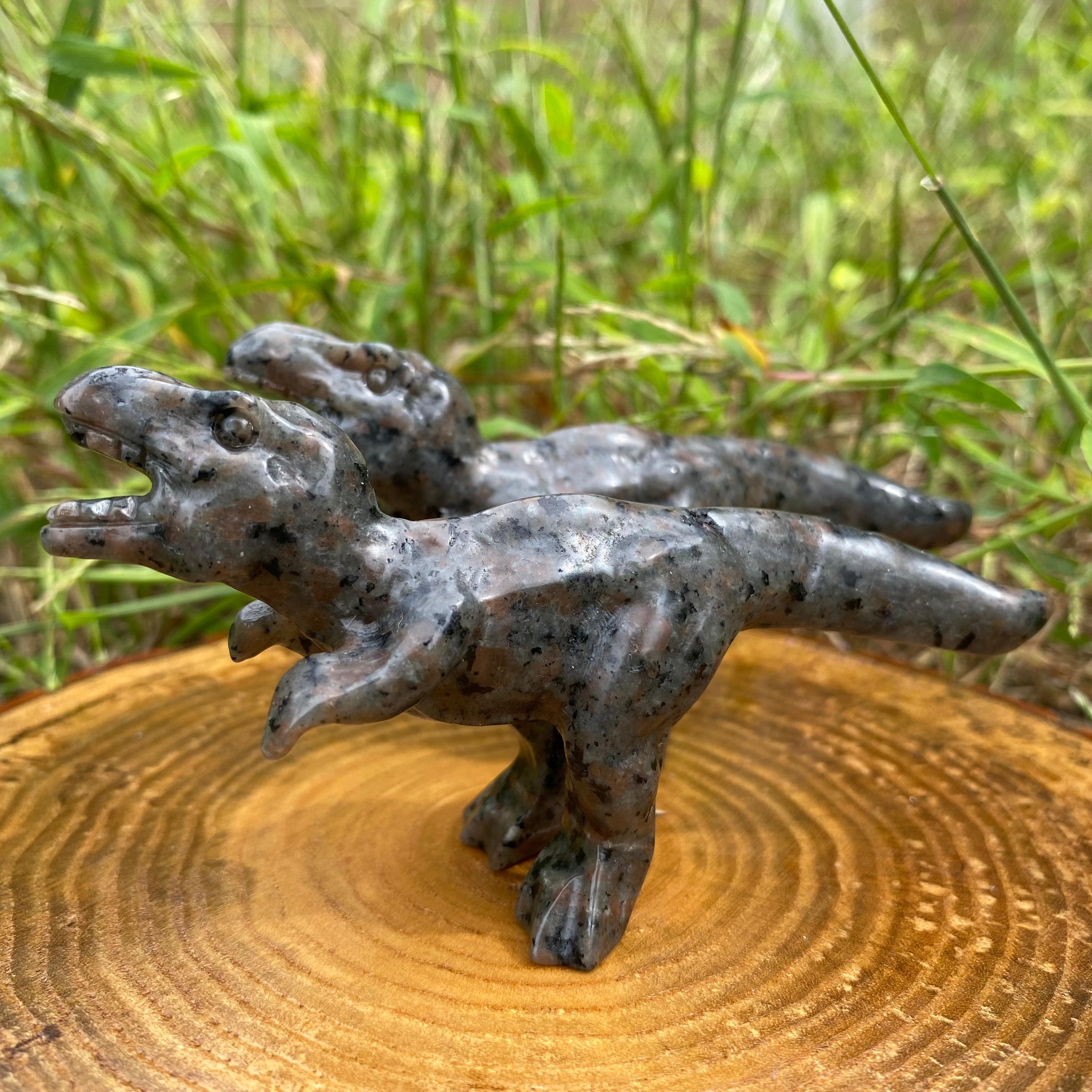 10CM Yooperlite T-Rex Dinosaur Tyrannosaurus Natural Crystal Carving