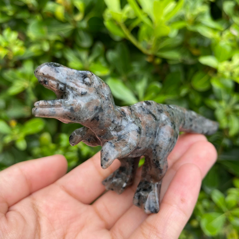 10CM Yooperlite Trex Dinosaur Natural Crystal Carving