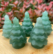 4CM Pine Tree Natural Crystal Carving Christmas