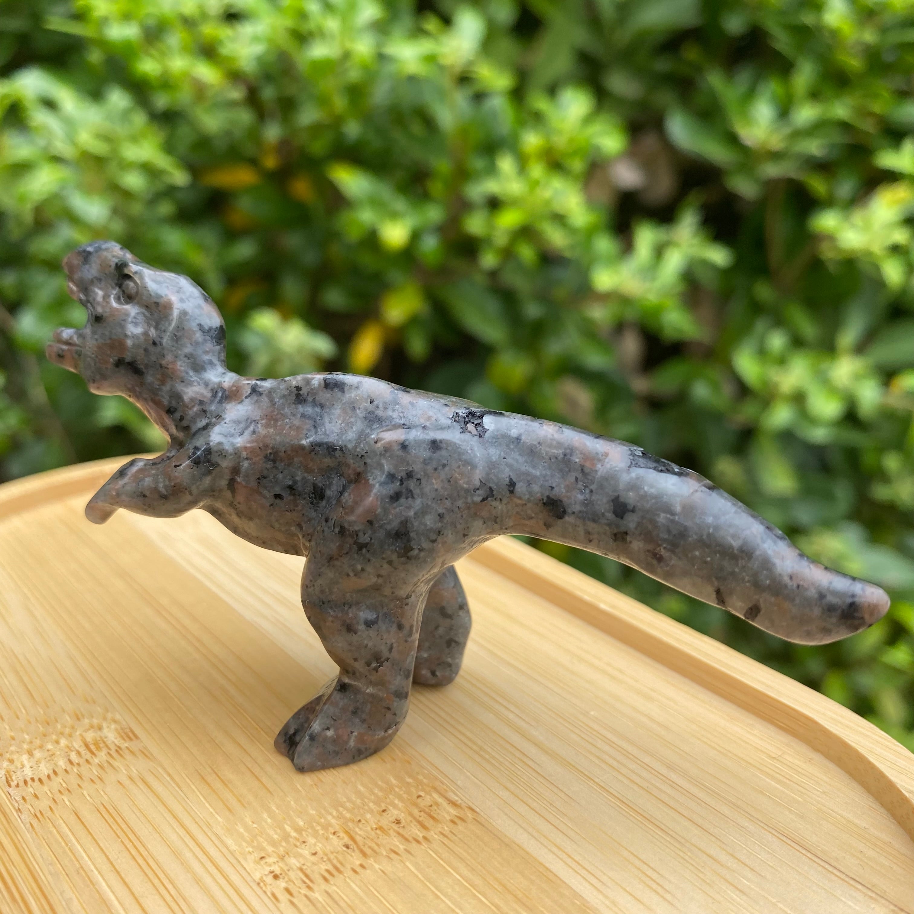 10CM Yooperlite T-Rex Dinosaur Tyrannosaurus Natural Crystal Carving