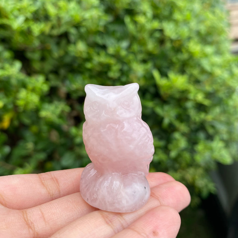 4CM Owl Natural Crystal Carving