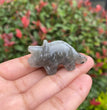 4CM Mini Triceratops Natural Crystal Carving