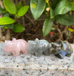 4CM Mini Triceratops Natural Crystal Carving