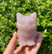 6/10CM Sitting Cat Natural Crystal Carving