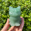 6/10CM Sitting Cat Natural Crystal Carving