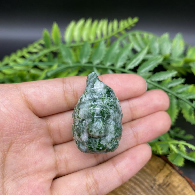 3CM Mini Gnome Natural Crystal Carving