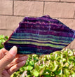 Rainbow Fluorite Slab Banding Fluorite Specimen Natural Raw Crystal Healing