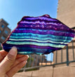 Rainbow Fluorite Slab Banding Fluorite Specimen Natural Raw Crystal Healing