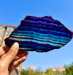 Rainbow Fluorite Slab Banding Fluorite Specimen Natural Raw Crystal Healing