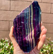 Rainbow Fluorite Slab Banding Fluorite Specimen Natural Raw Crystal Healing