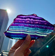 Rainbow Fluorite Slab Banding Fluorite Specimen Natural Raw Crystal Healing