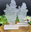 12CM Selenite Phonix Lady Natural Crystal Carving