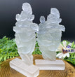 12CM Selenite Phonix Lady Natural Crystal Carving