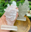 12CM Selenite Phonix Lady Natural Crystal Carving