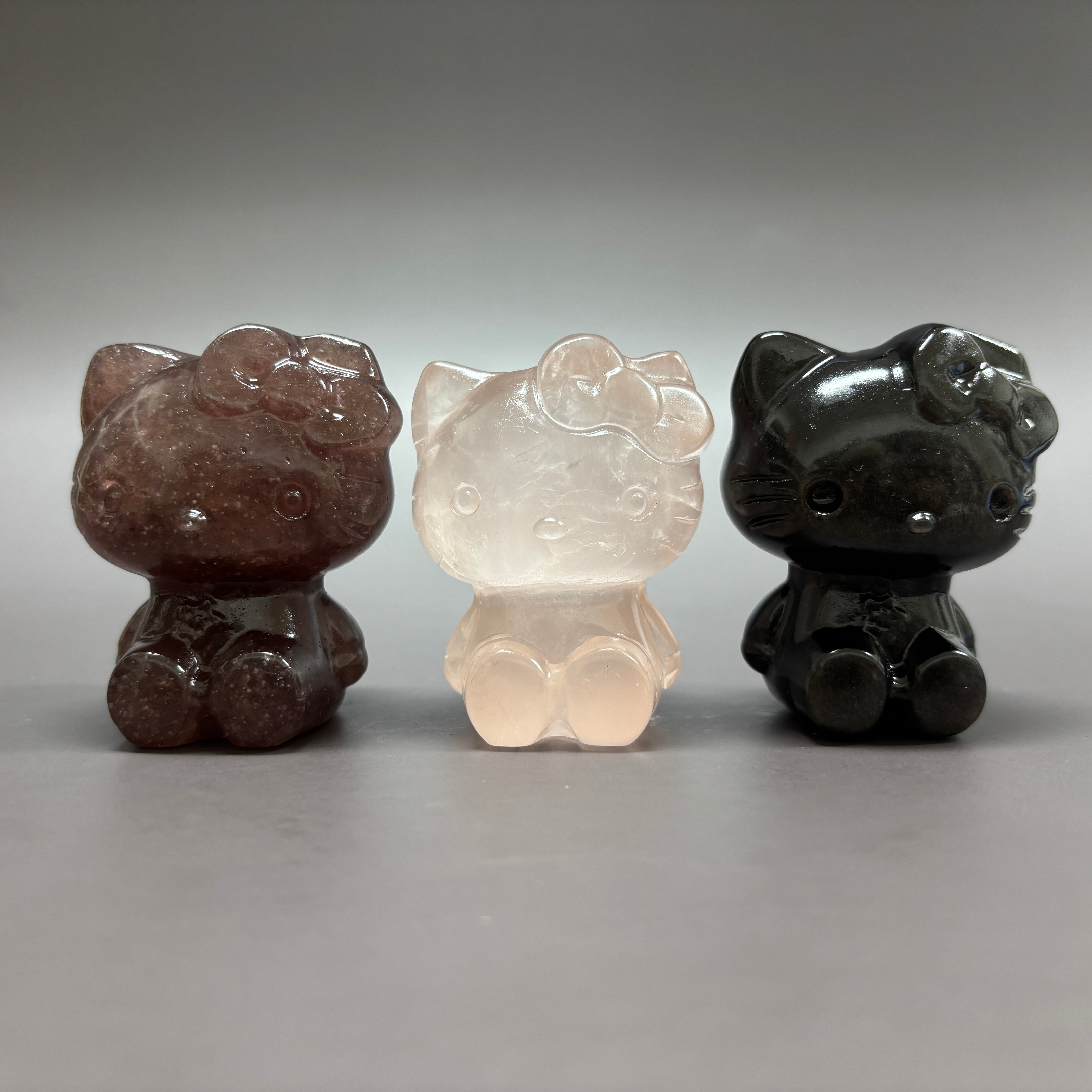 Natural Crystal Hello Kitty Carving Table Decor Wholesale