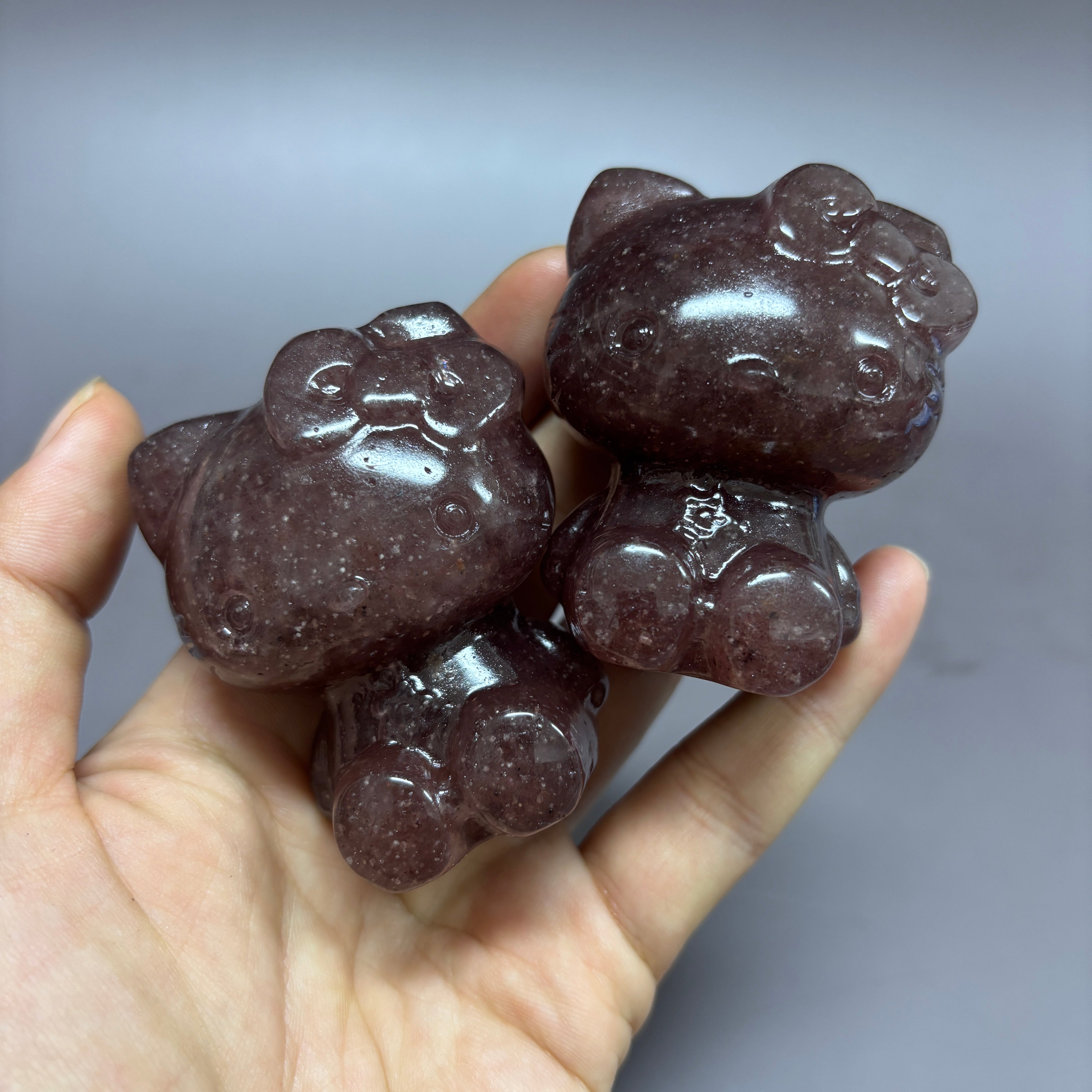 Natural Crystal Hello Kitty Carving Table Decor Wholesale