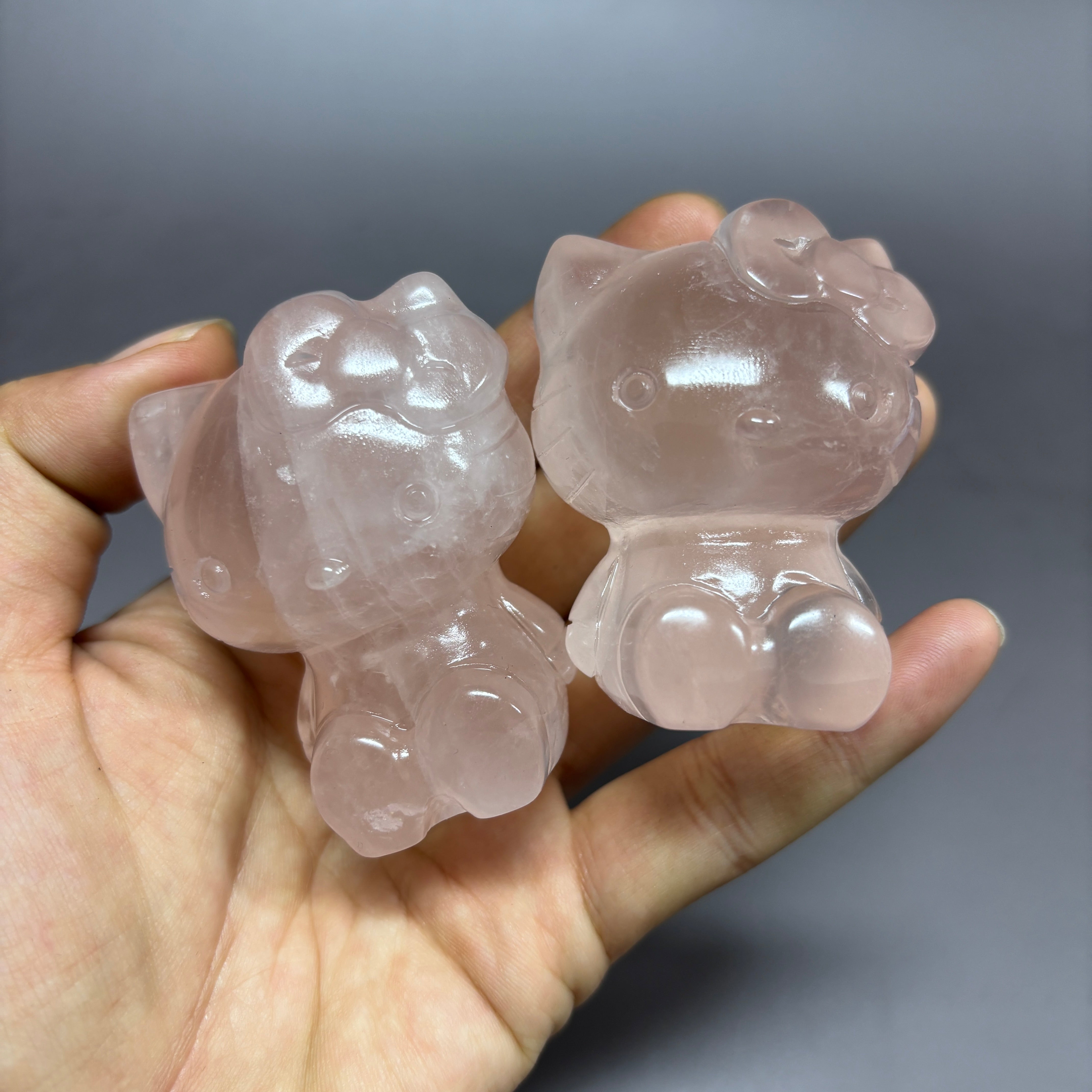 Natural Crystal Hello Kitty Carving Table Decor Wholesale