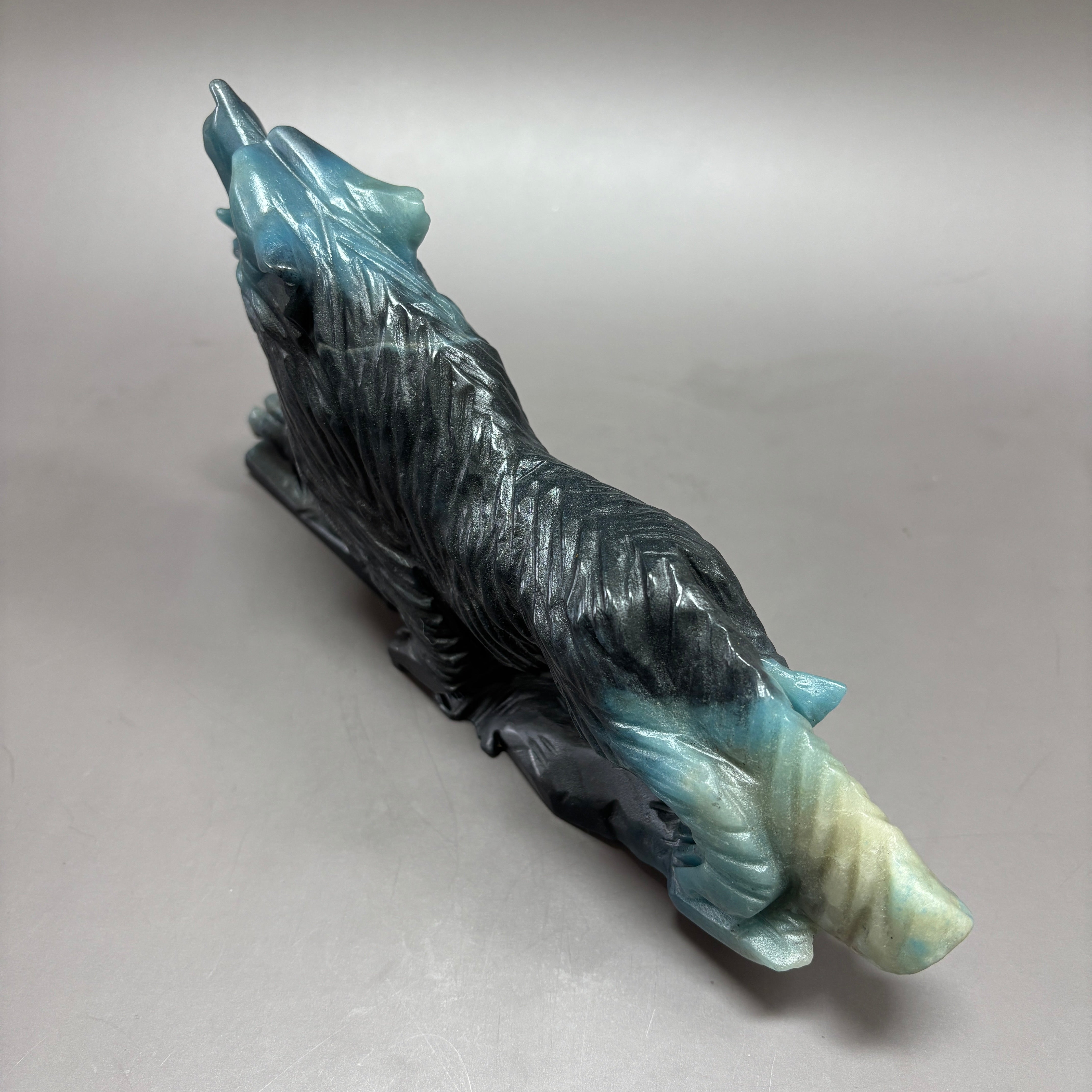 Wolf Natural Trollite Crystal Carving Table Decor Gift Home Decor