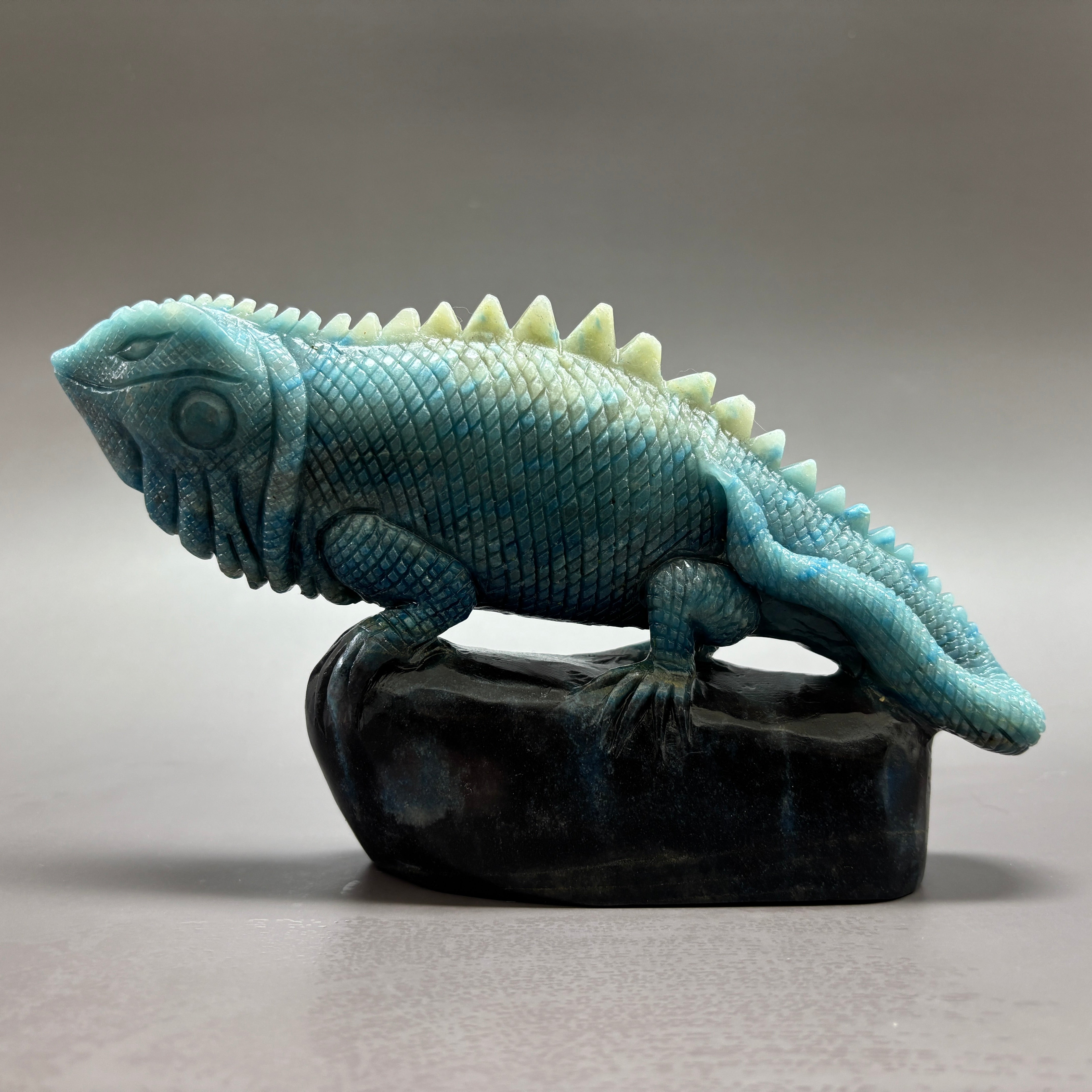 Lizard Chameleon Natural Trollite Crystal Carving Table Decor Gift Home Decor