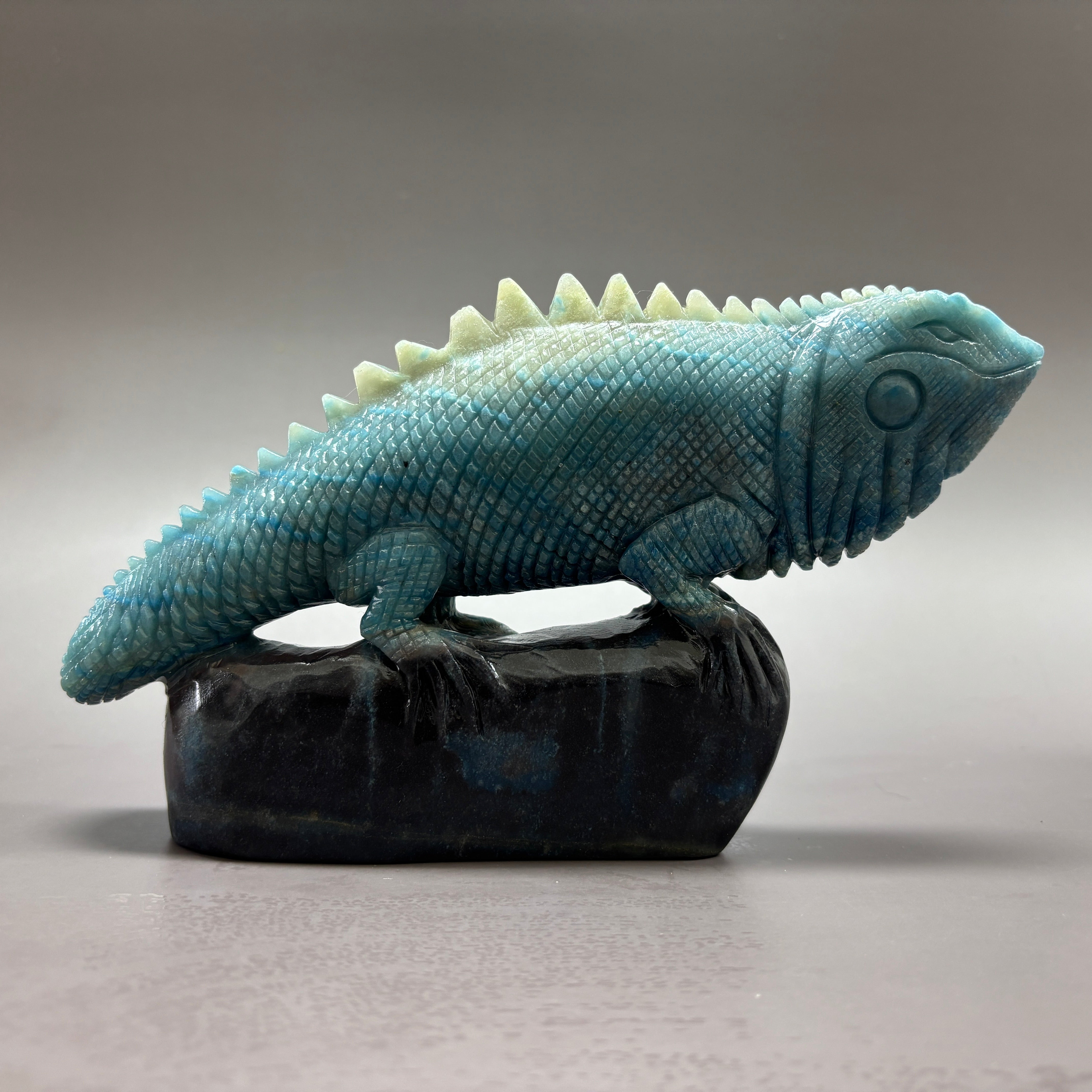 Lizard Chameleon Natural Trollite Crystal Carving Table Decor Gift Home Decor