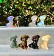 4CM Mini Puppy Dog Natural Crystal Stone Carving