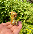 4CM Mini Puppy Dog Natural Crystal Stone Carving