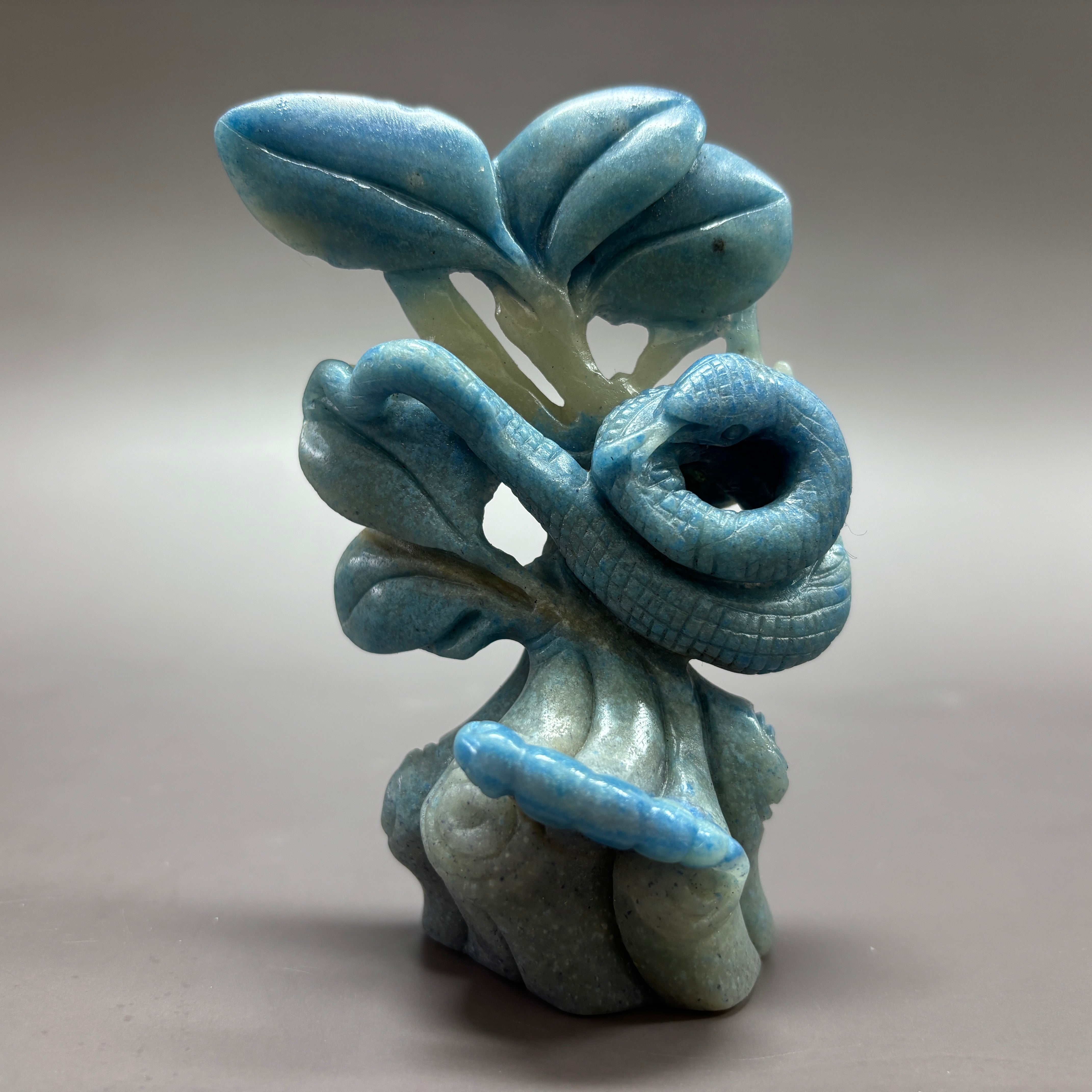 Snake Natural Trollite Crystal Carving Table Decor Gift Home Decor