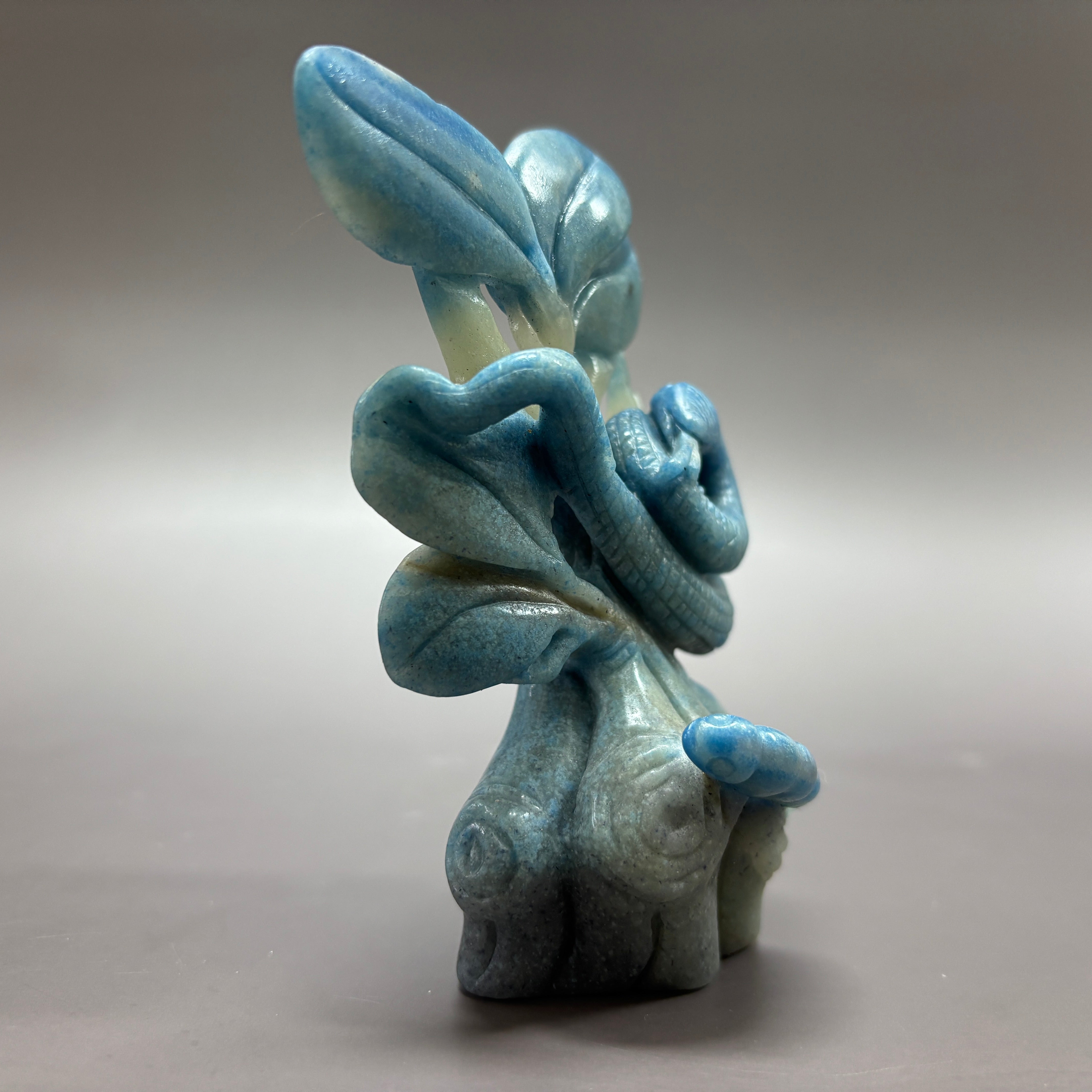 Snake Natural Trollite Crystal Carving Table Decor Gift Home Decor