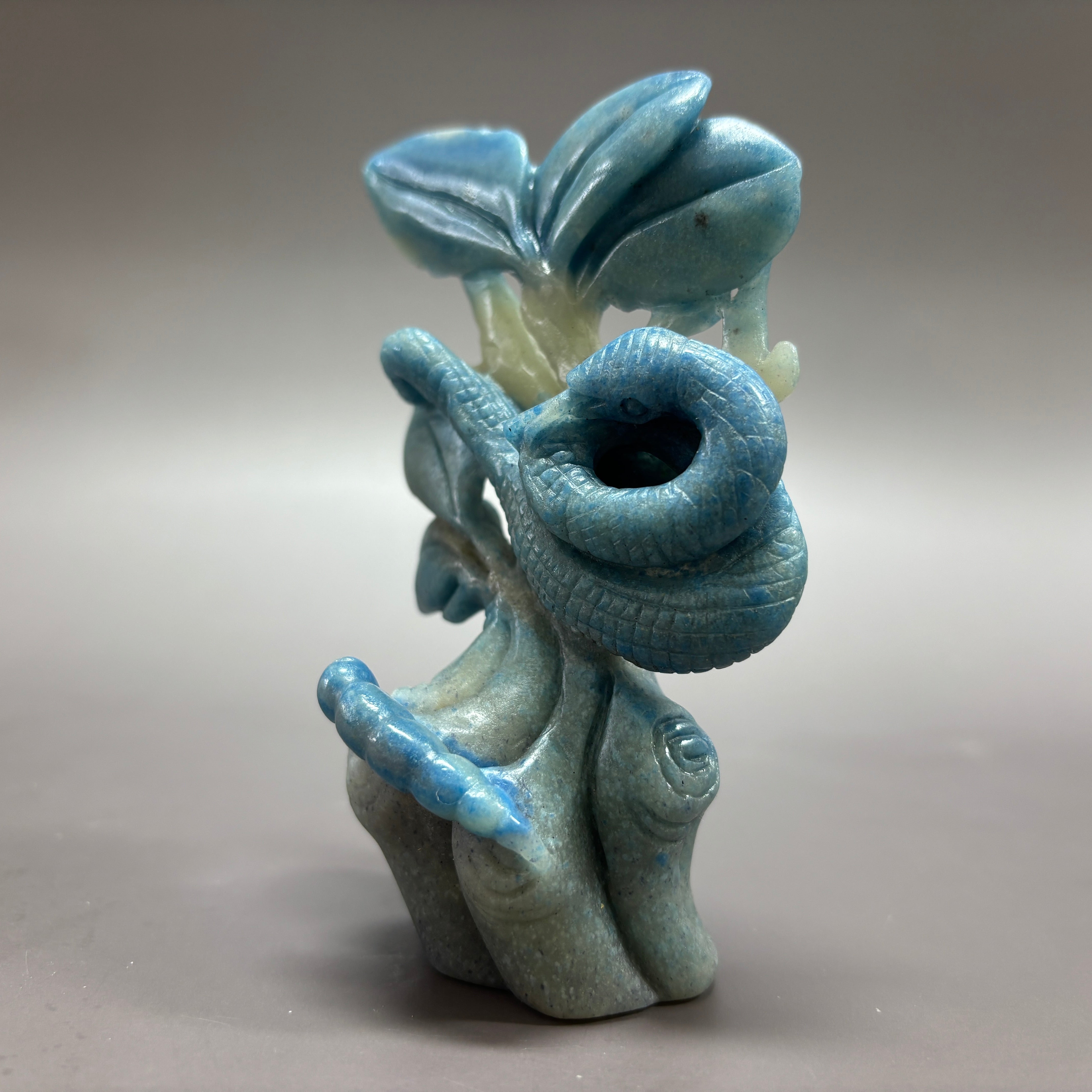 Snake Natural Trollite Crystal Carving Table Decor Gift Home Decor