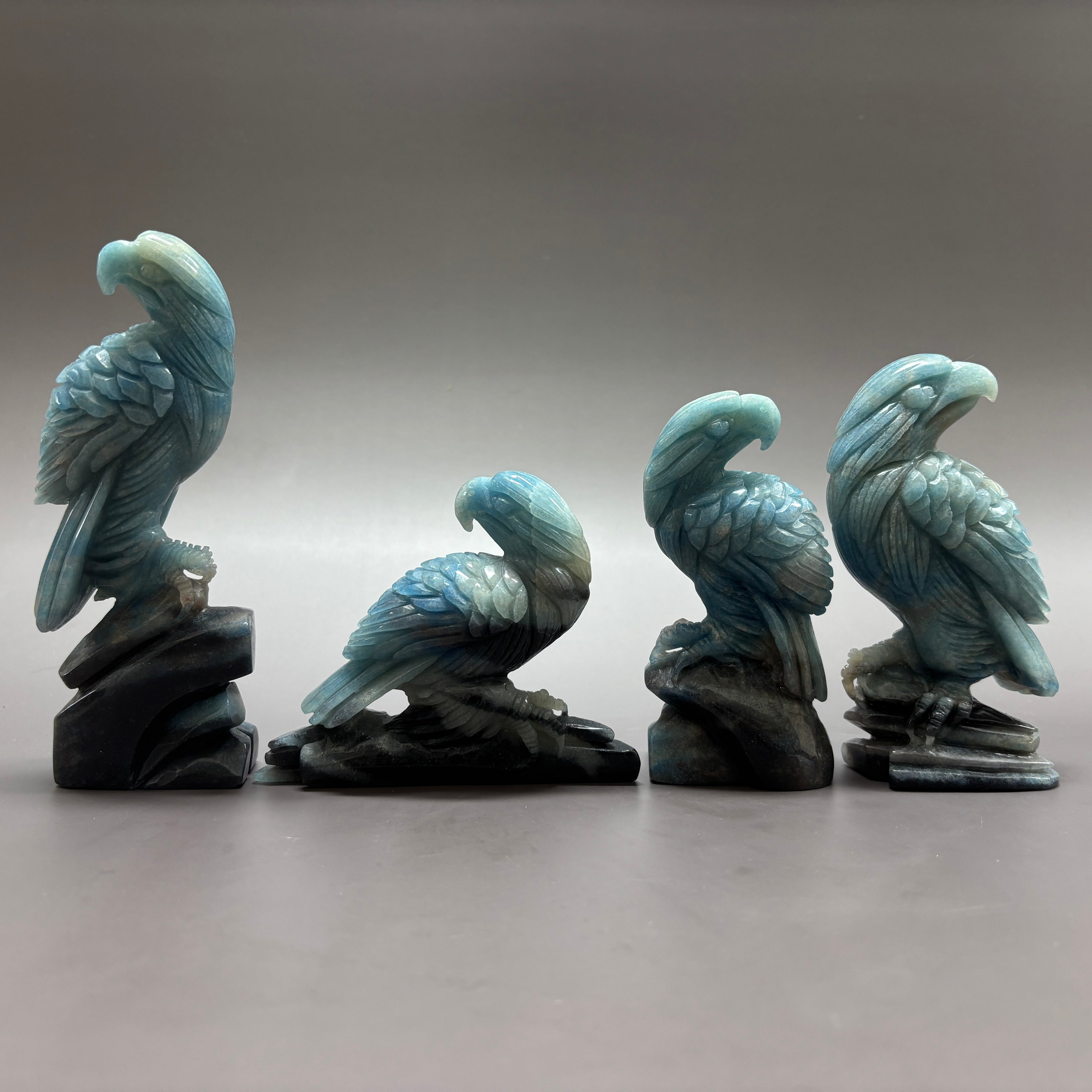 Eagle Hawk Vulture Natural Trollite Crystal Carving Table Decor Gift