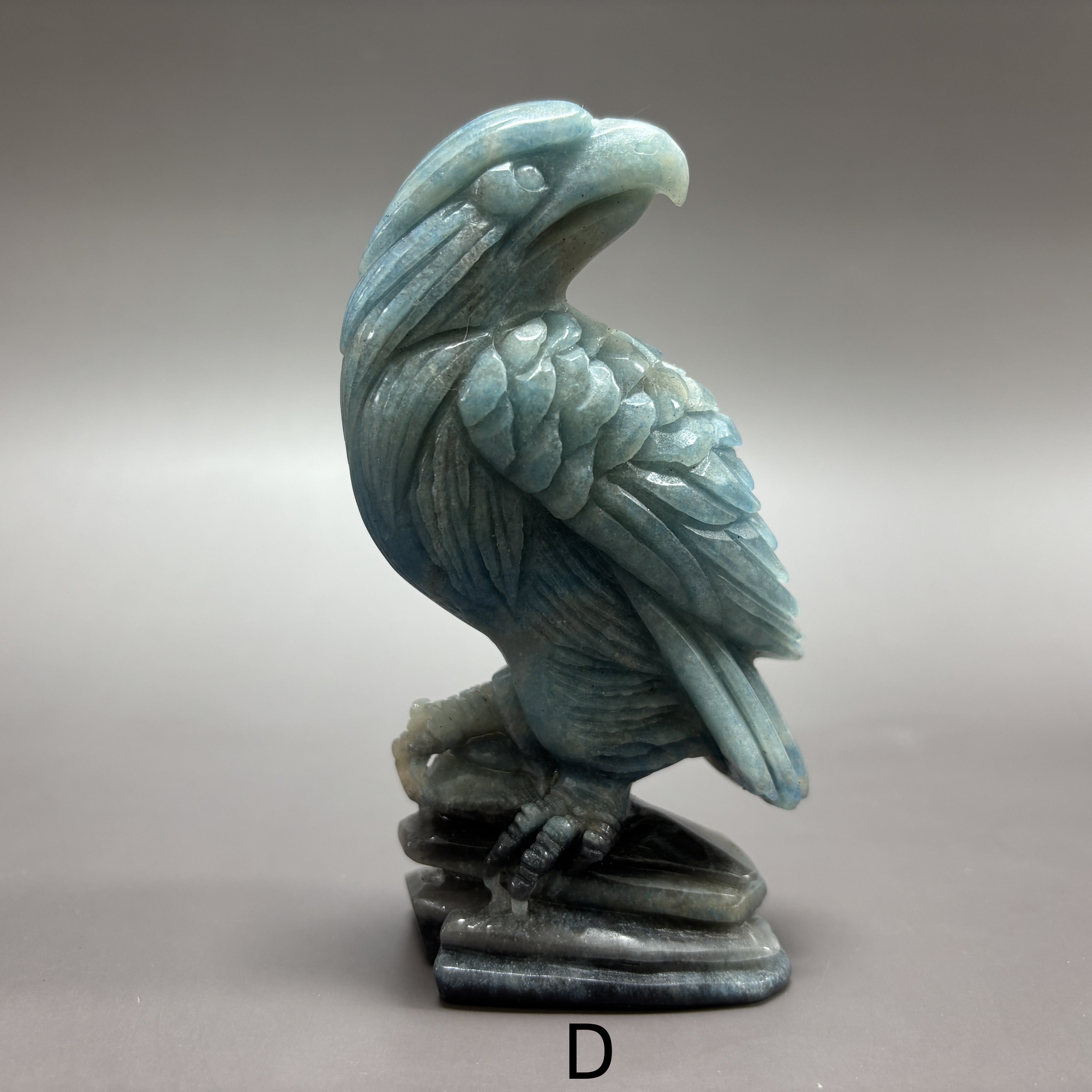 Eagle Hawk Vulture Natural Trollite Crystal Carving Table Decor Gift