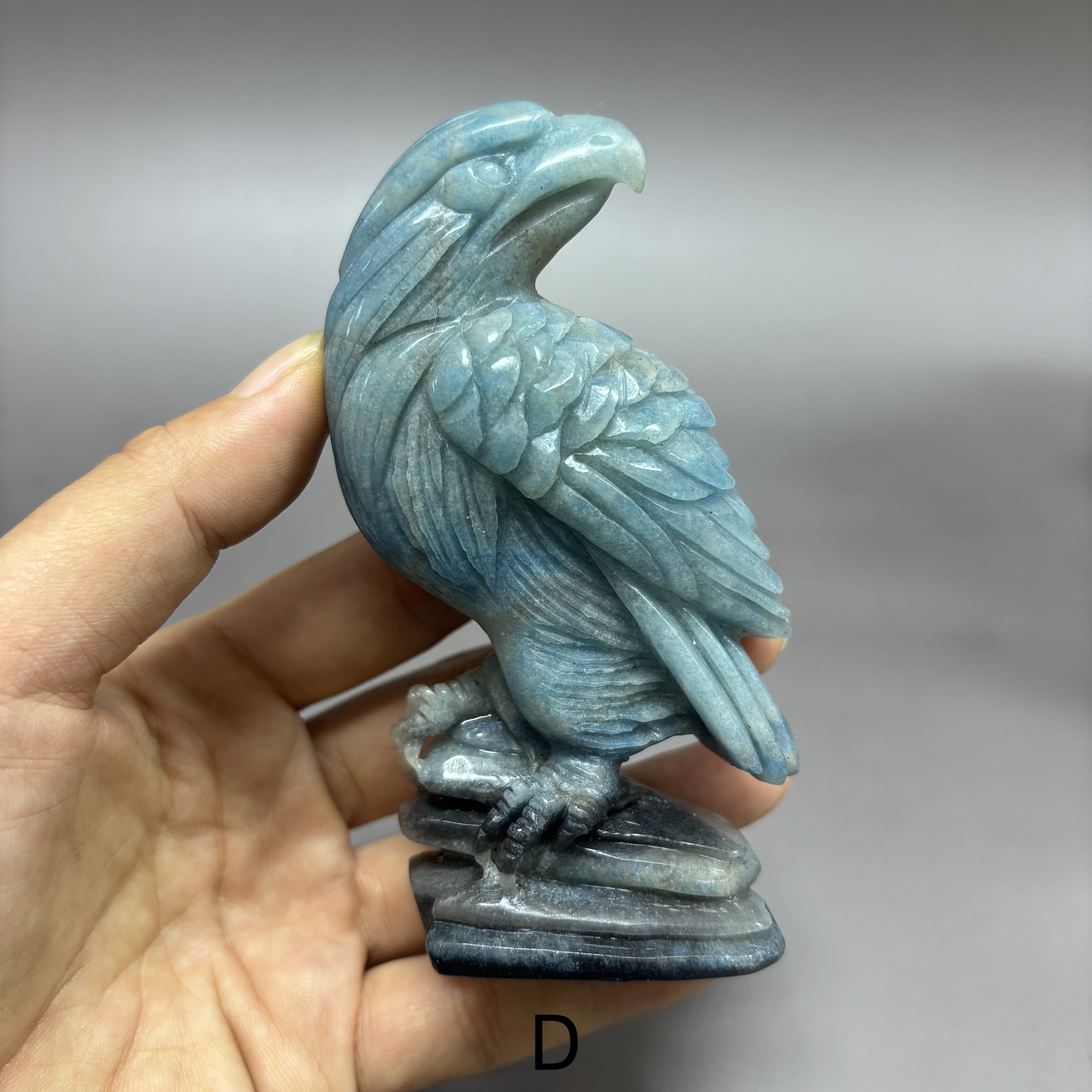 Eagle Hawk Vulture Natural Trollite Crystal Carving Table Decor Gift