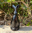 15CM Black Obsidian Egyptian Cat Sphynx Cat Carving Natural Crystal Healing Stone Home Decoration