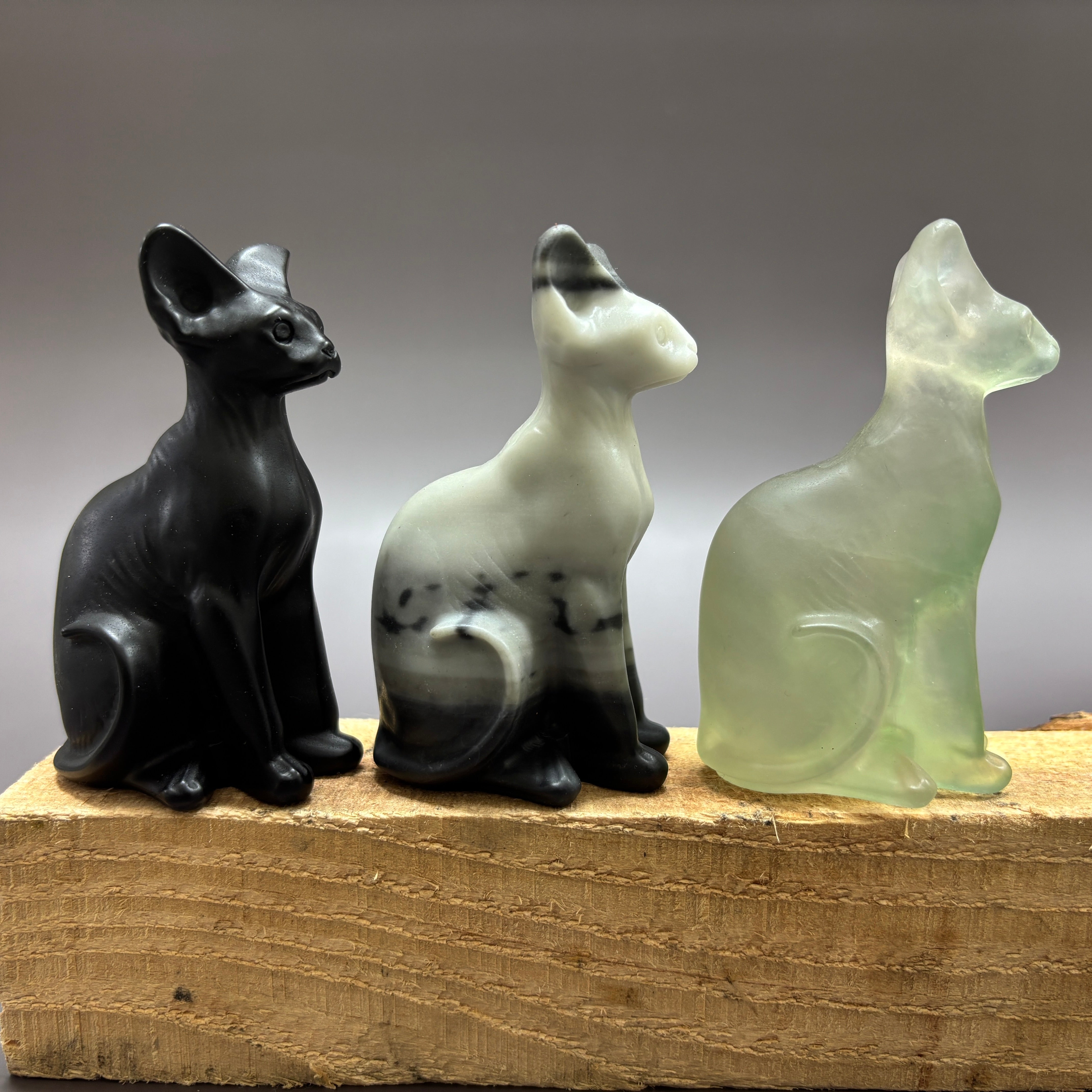 Natural Sphynx Cat Egyptian Cat Carving Table Decor Gift Wholesale