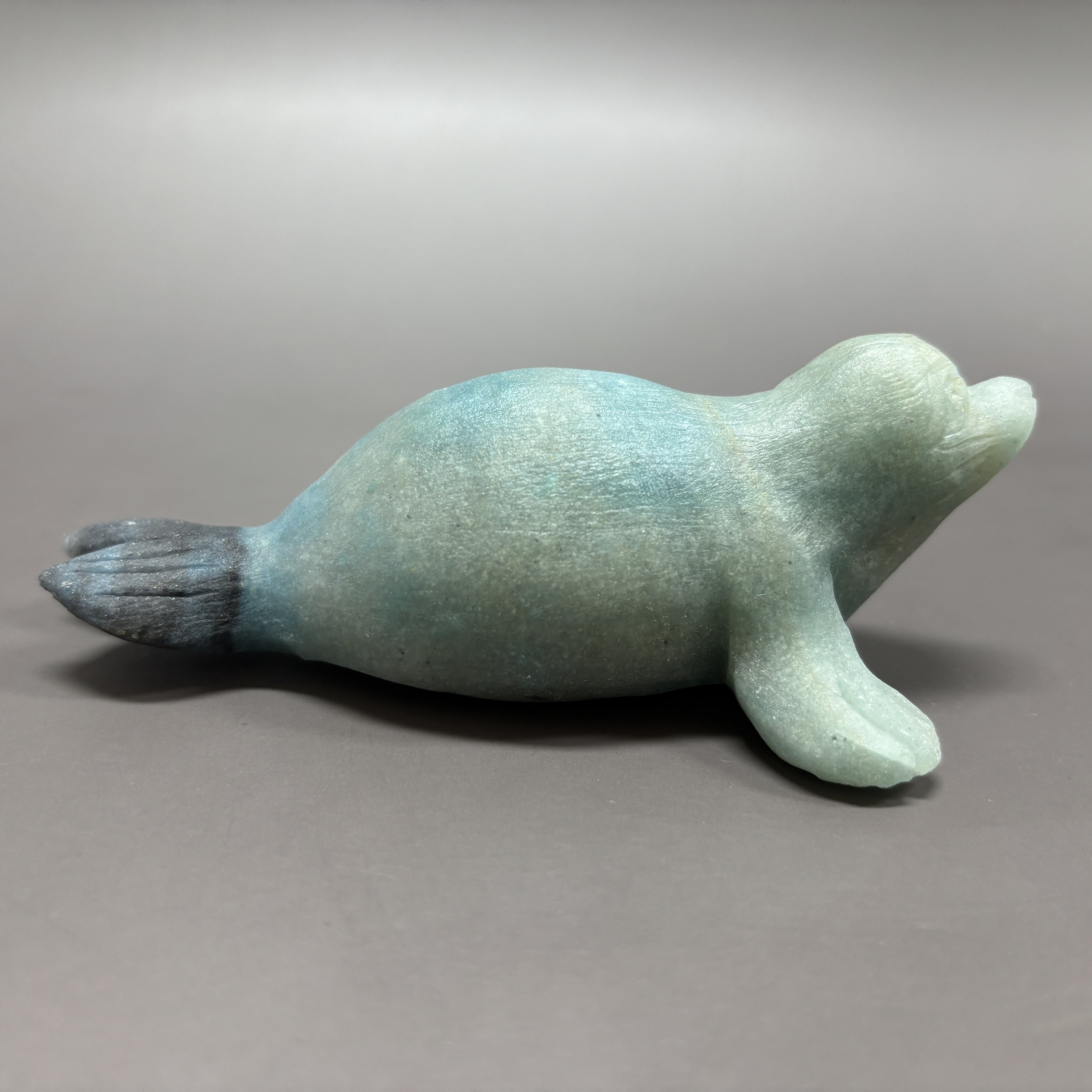 2PCS Natural Trollite Hand Carved Sail Carving Table Decor Gift