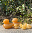 3CM/7CM Yellow Rubber Duck Stone Carving Natural Crystal Gift Home Decoration