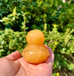 3CM/7CM Yellow Rubber Duck Stone Carving Natural Crystal Gift Home Decoration