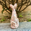 15CM Red Vein Japer Egyptian Cat Sphynx Cat Carving Natural Crystal Healing Stone Home Decoration