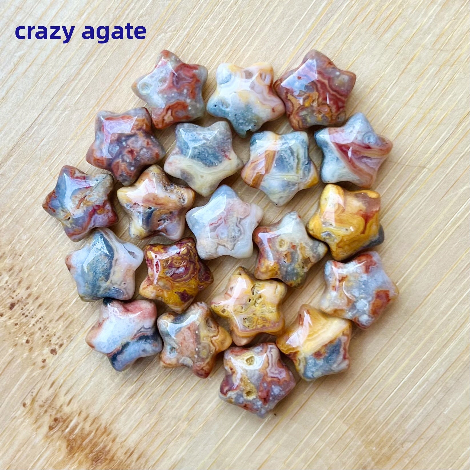 1CM Mini Puffy Star Natural Crystal Confetti