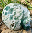 Natural Moss Agate Skull Skeleton Carving Wholesale Natural Crystal Healing Stone Decoration